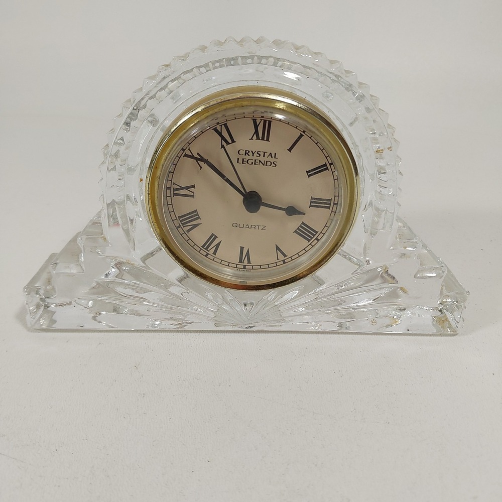 Vintage Godinger Crystal Legends Quartz Clock